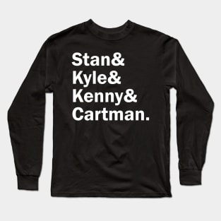 Funny Names x South Park (Cartman, Kyle, Stan, Kenny) Long Sleeve T-Shirt